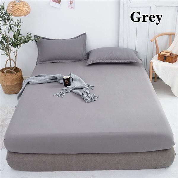Weiches gebürstetes Mikrofaser Wasserdichtes Spannbettlaken-Bequeme und Langlebige Spannbettlaken-Die Matratzenbezüge aus Premium-Gewebe Hohe Atmungsaktivität Sheet 220X200x30cm grau