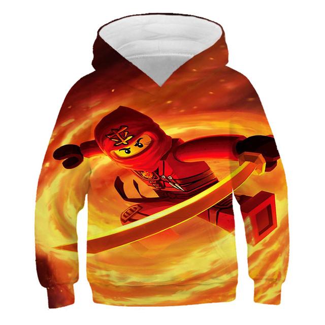 2025 Kinder Ninjago Hoodies 3D Casual Print Pullover Kinder Teen Jungen Mädchen Kinder Kleinkind Sweatshirts Kleinkind Tops 4-14 Jahre alt 7-8 Years