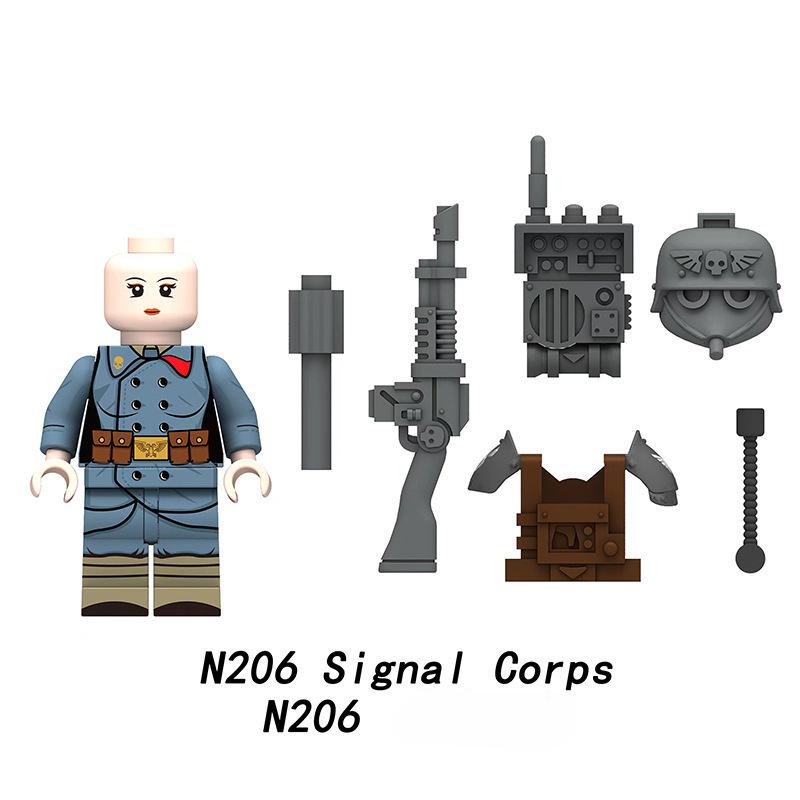 N201-208 Militär Bausteine ​​Spitfire Instructor Communicator Scharfschützen Spielzeug