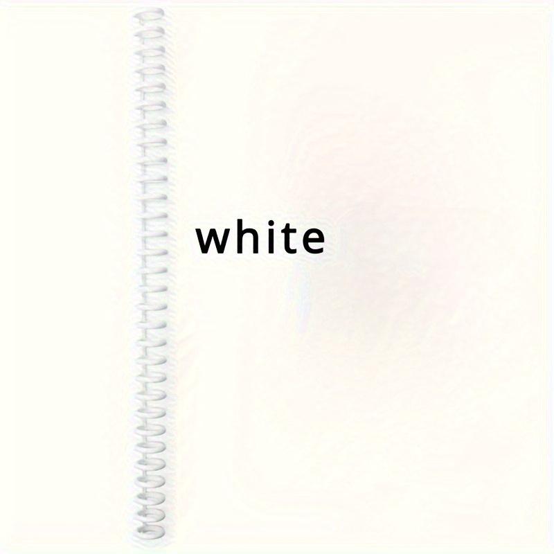 30 Löcher Loseblatt Kunststoff Bindering Feder Spiralringe Binderstreifen für A4 Papier Notizbuch Schreibwaren Bürobedarf - PP Material weiß