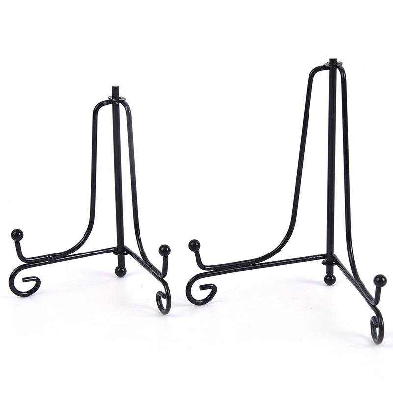 Home Dish Dekorative Tabletten Schüssel Kunst Sockel Bilderrahmen Staffelei Teller Kochbücher Rack Bild Foto Halter Eisen Display Stand 4 inch
