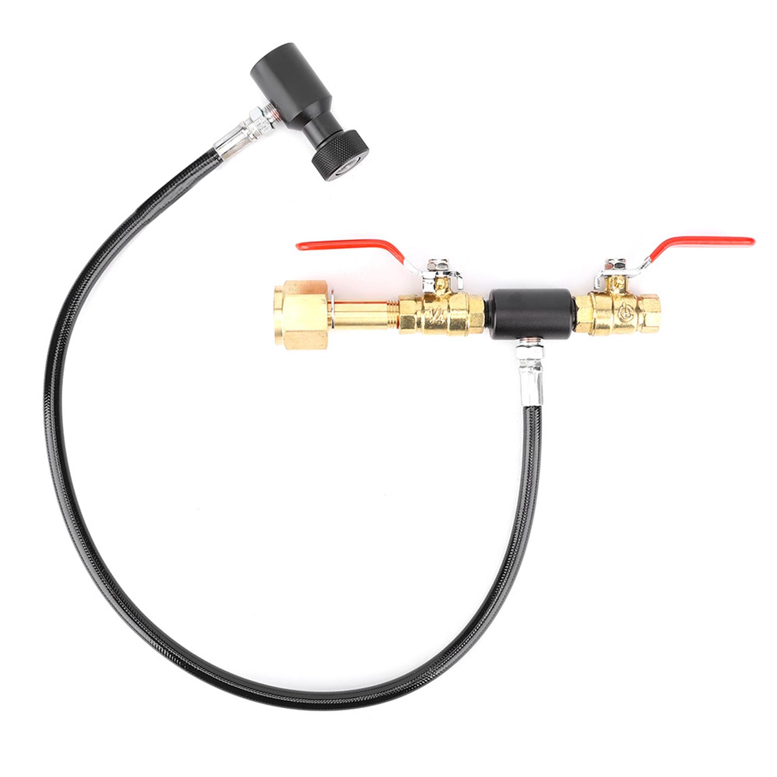 CO2-Flaschen-Nachfülladapter mit Schlauch zum Befüllen von Sodastream G1/2 24-Zoll-Schlauch mit Ventil