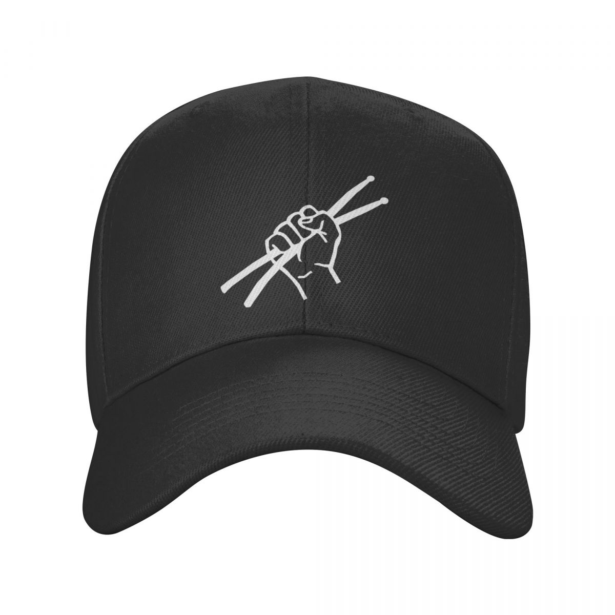 Mode Trommeln Trommelstöcke Baseballkappe Herren Damen Personalisiert Verstellbar Unisex Drummer Papa Hut Hip Hop Snapback Kappen Adjustable Cap black