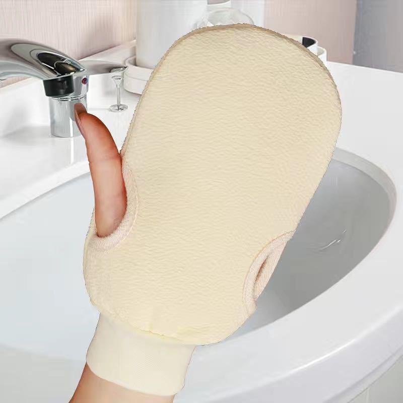 4 farben Bad Handtuch Körper Reinigung Peeling Peeling Peeling Abgestorbene Haut Anti Slip Handschuhe Weiche Bad Bürste Für Dusche SPA körper Massage hellgelb