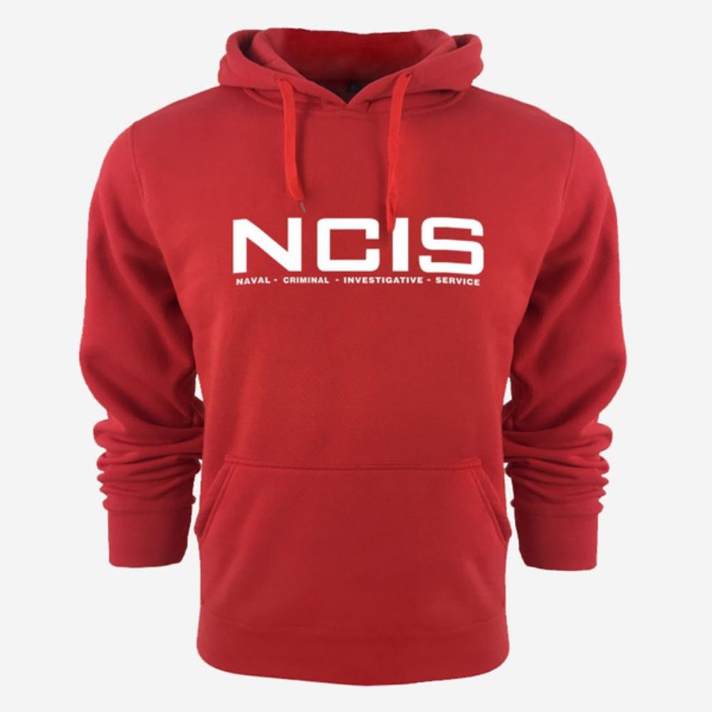 Neue Mode Hoodies Herren Sweatshirt NCIS Print Hoodie Herren Pullover Hoodies Herren Sweatshirts Trainingsanzug Herren 4XL rot