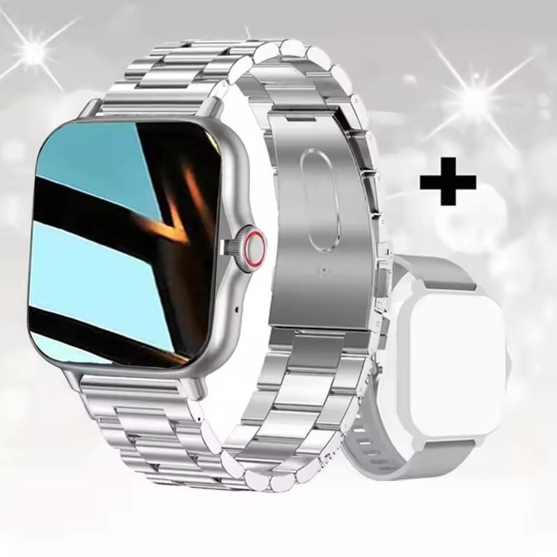 Smartwatch Android Telefon 1,44'' Zoll Farbdisplay Bluetooth Anruf Blutsauerstoff-/Blutdruckmessung Smartwatch Damen Herren