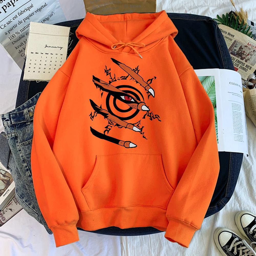 Damen Langarm Hoodie Anime Sweatshirt Kurama Print Pullover Sweatshirt Mode Übergroße Hoodies Kinder Jungen Mädchen Kleidung Jacken Mäntel XL