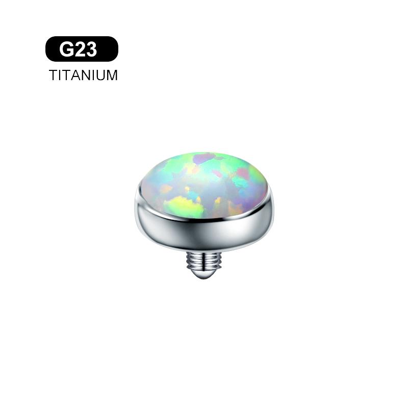 G23 Titan Nasenpiercing Opal Edelstein Septum Nasenring Conch Tragus Helix Ohrring DIY Sexy Körperschmuck 1 Stück