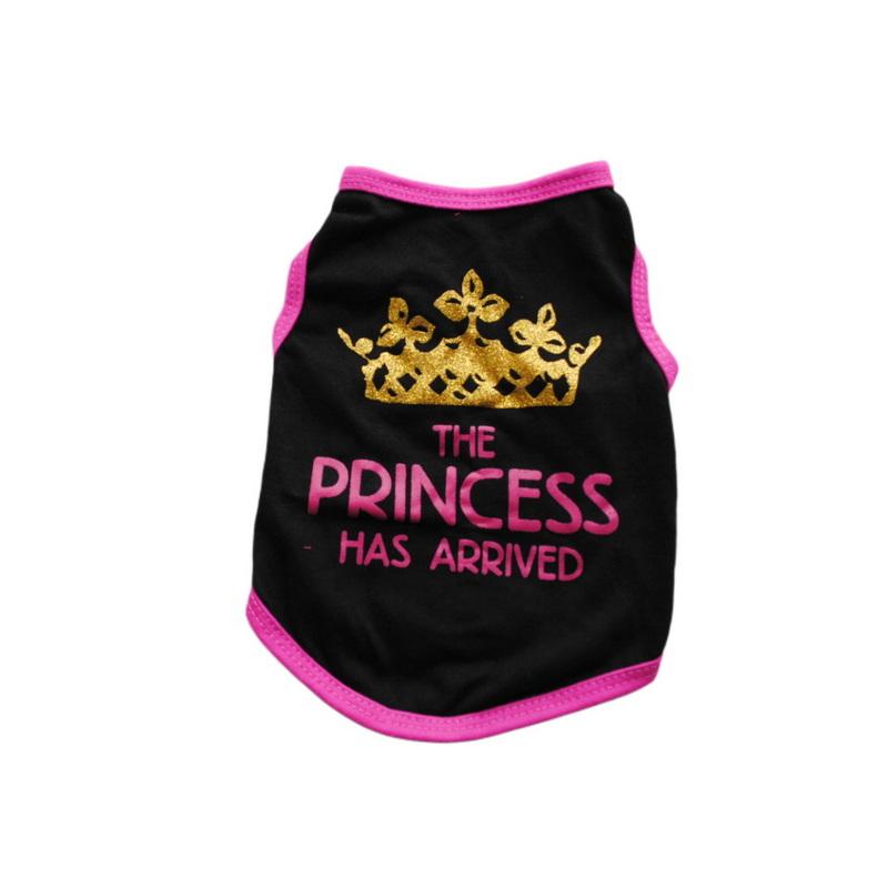 Frühling Sommer Haustier Welpen Kleidung Kleine Mittelgroße Hund Katze Muster Kurzarm Weste T Shirt Bekleidung Kleidung Chihuahua M heißes rosa/schwarz