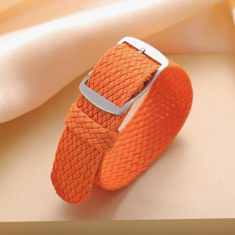 14mm 16mm 18mm 20mm 22mm Nylon Gewebtes Canvas Uhrenarmband Herren Damen für Perlon für Omega Armband Uhrenarmband Sport Armband Zubehör 20mm orange
