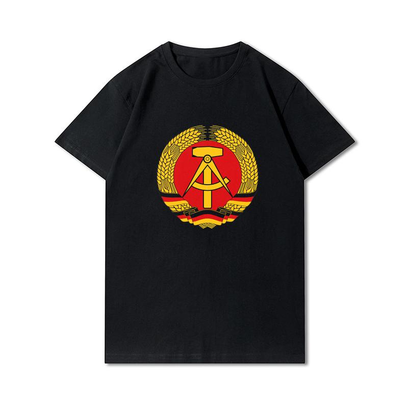 Männer Premium Baumwolle Harajuku T-Shirt DDR Deutschland alten Mann sagen Print T-Shirts lustige Stil Rundhals Baumwolle T-Shirt lässig T-Shirts M