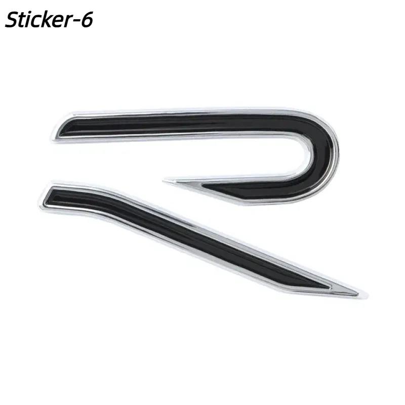 Metall R Line Emblem Badge Autoaufkleber für R G-olf 8 Beetle P-assat Tiguan Jetta Kofferraumaufkleber Kotflügel Seitenabzeichen Sticker-6