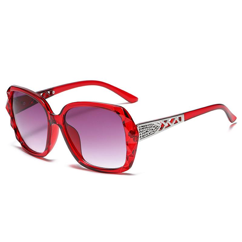 Mode Frauen Sonnenbrillen Outdoor Autofahren Brille Anti-Glare nicht polarisierte Brille rot