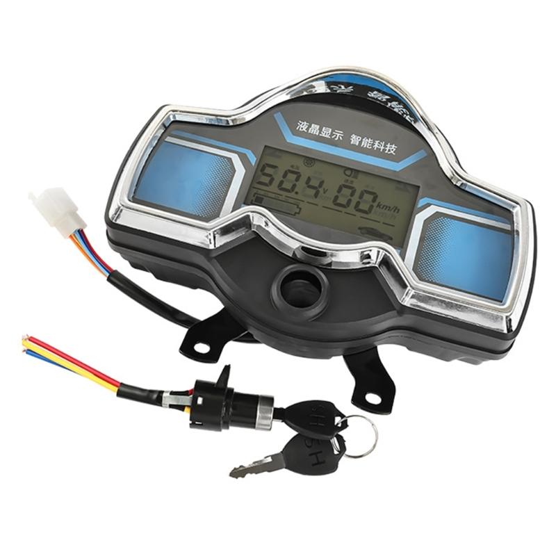 Universal 48V 60V 72V Elektrisches Dreirad LCD-Meter Wasserdichte Anzeige mit Geschwindigkeits-, Batterie- und Kilometerstandüberwachung für Fahrrad