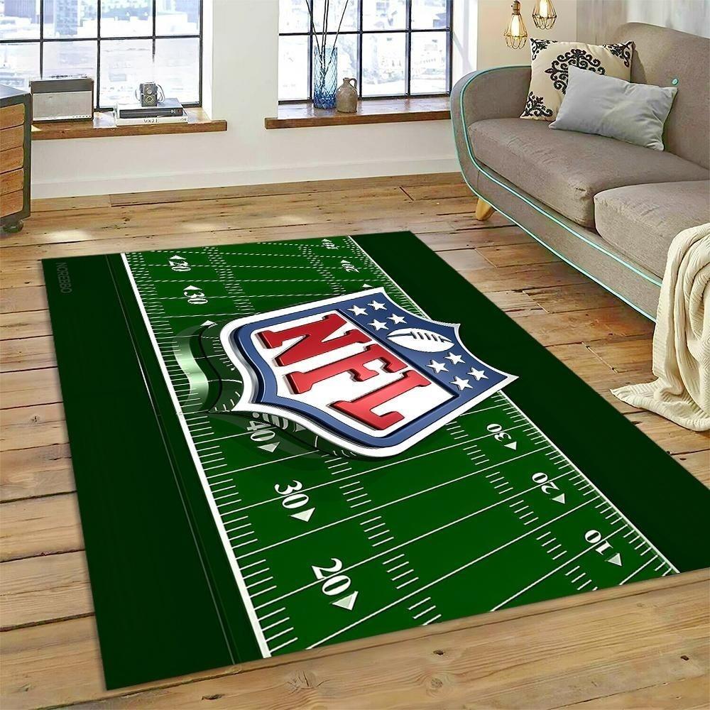 NFL All Team Helme Kollektion Teppich Dunkelblau Print Rutschfeste Rechteckige Fußmatte American Football Sportfan Heimdeko Teppich 40x60cm( 15x23in ) gray