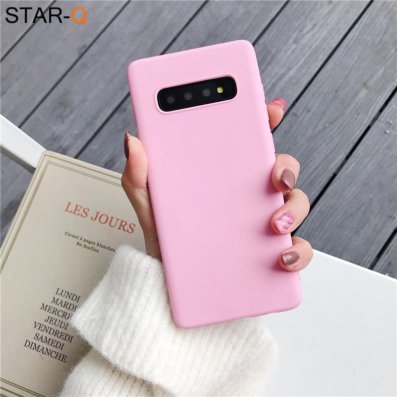 Silikonhülle für Samsung Galaxy S8 S9 S10 Plus S20 S21 S20FE S21FE S20Ultra Candy Color Hülle für Samsung Note8 Note9 Telefonabdeckung Samsung S8 rosa