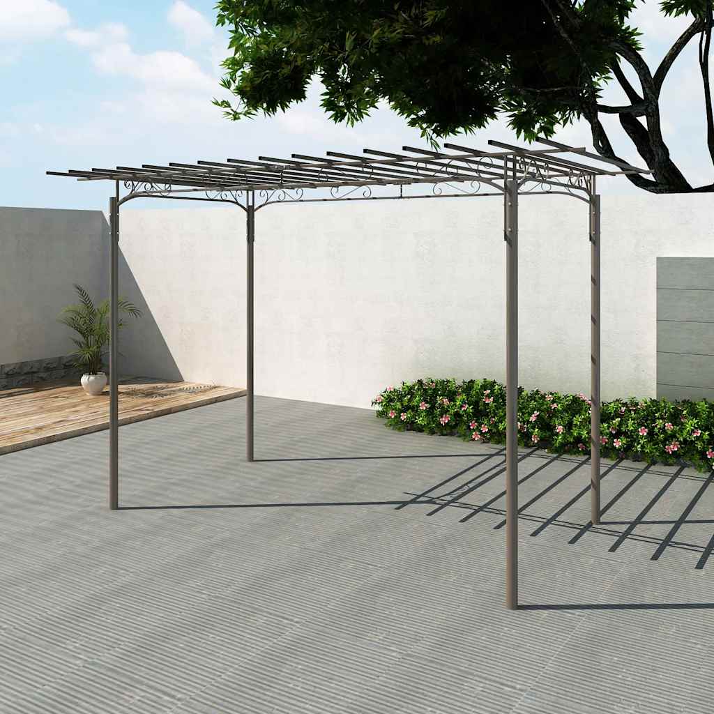 Stahl Pavillon Gartenlaube Gartenhaus Laube Gartenhaus silber