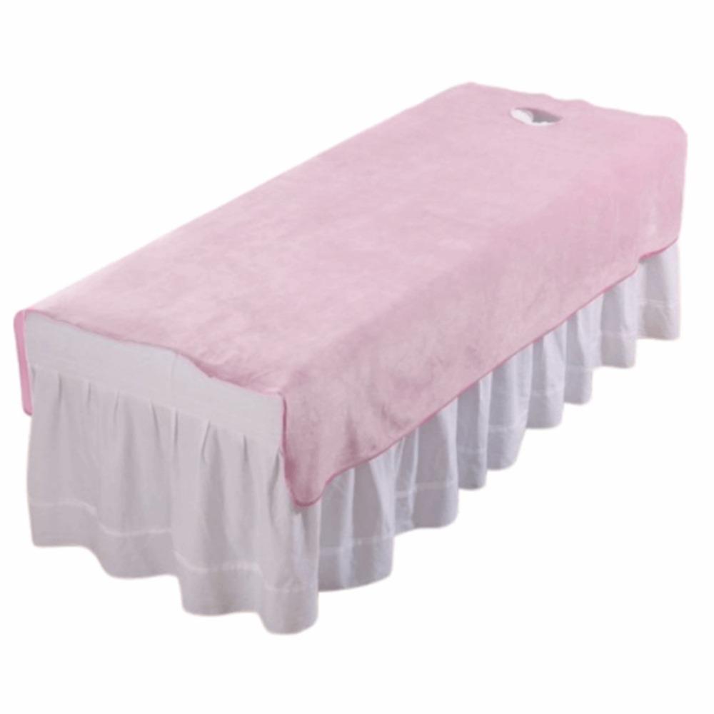 mit Gesichtsloche Kosmetik-Bettlaken Bequeme Schönheits-Massageliegebezug Haushaltswaren 80*200cm rosa