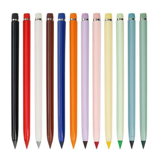 12 Stück Infinity Forever Bleistift Unendlich Ewig Haltbare Tintenlose Bleistifte Set mit Radiergummi und 12 Ersatzspitzen zum Skizzieren Zeichnen Schreiben B