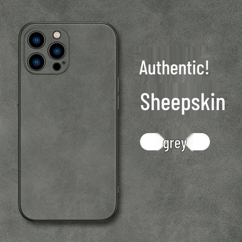High-End-Schutzhülle aus Schaffell für iPhone-Modelle: iPhone 11, 13, 14 Pro, XS Max, XR. iPhone 17 Pro