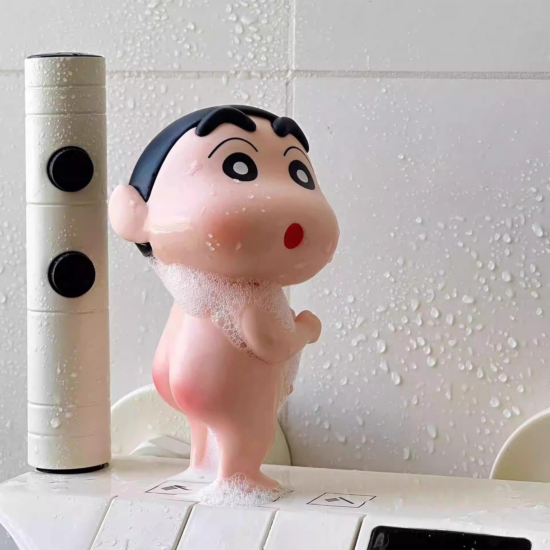 Bade-Buntstift Shin Chan Niedliche Dekoration Badezimmer Waschbecken Zubehör Heimtextilien Hochwertig Klein und Einzigartig weiß