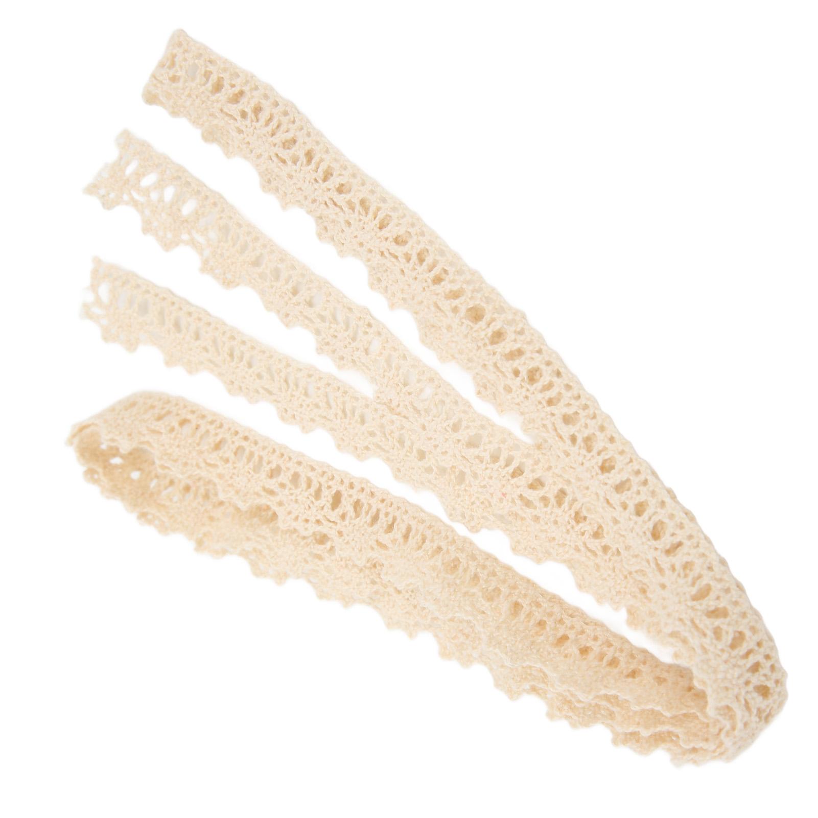 Spitzenband DIY Baumwolle Weißes Netz 1,4 cm Breite 20 Yards Exquisite Spitzenborte für Vorhang Kleidung