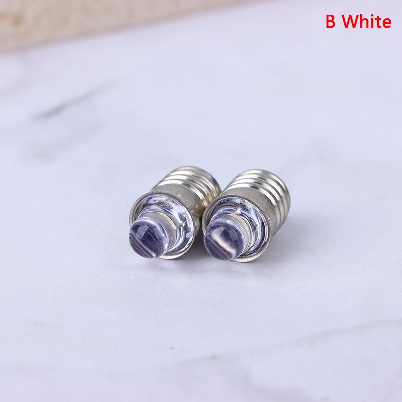 2 Stücke E10 Led Taschenlampe Birne Dc 3V 6V Instrument Birne Anzeige Lampe Ersatz Taschenlampe Birne Fahrrad Lampe warm Weiß Weiß