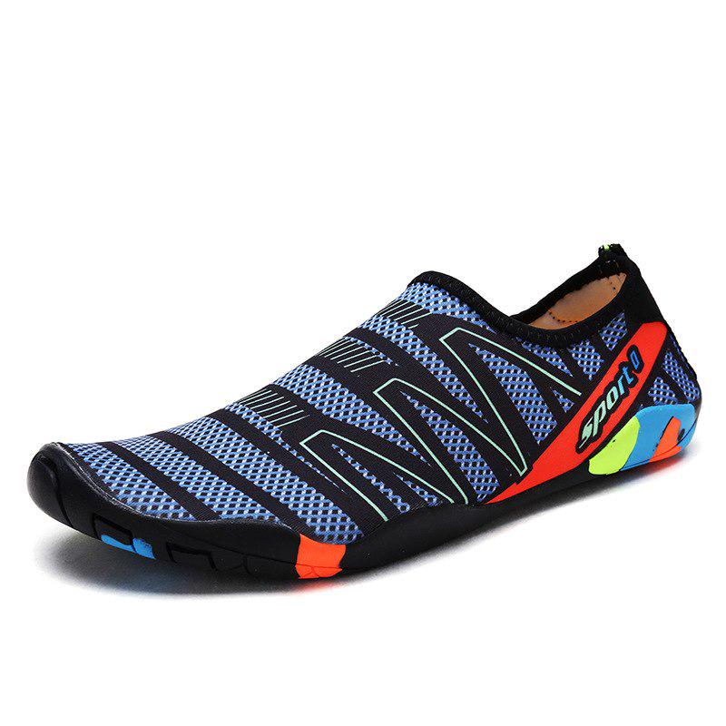 Outdoor-Schuhe, Schwimm-Slipper, On-Surf-Aqua-Schuhe, Hautsocken, gestreifte Schuhe, leichte Paar-Seeschuhe 39 dunkelblaue