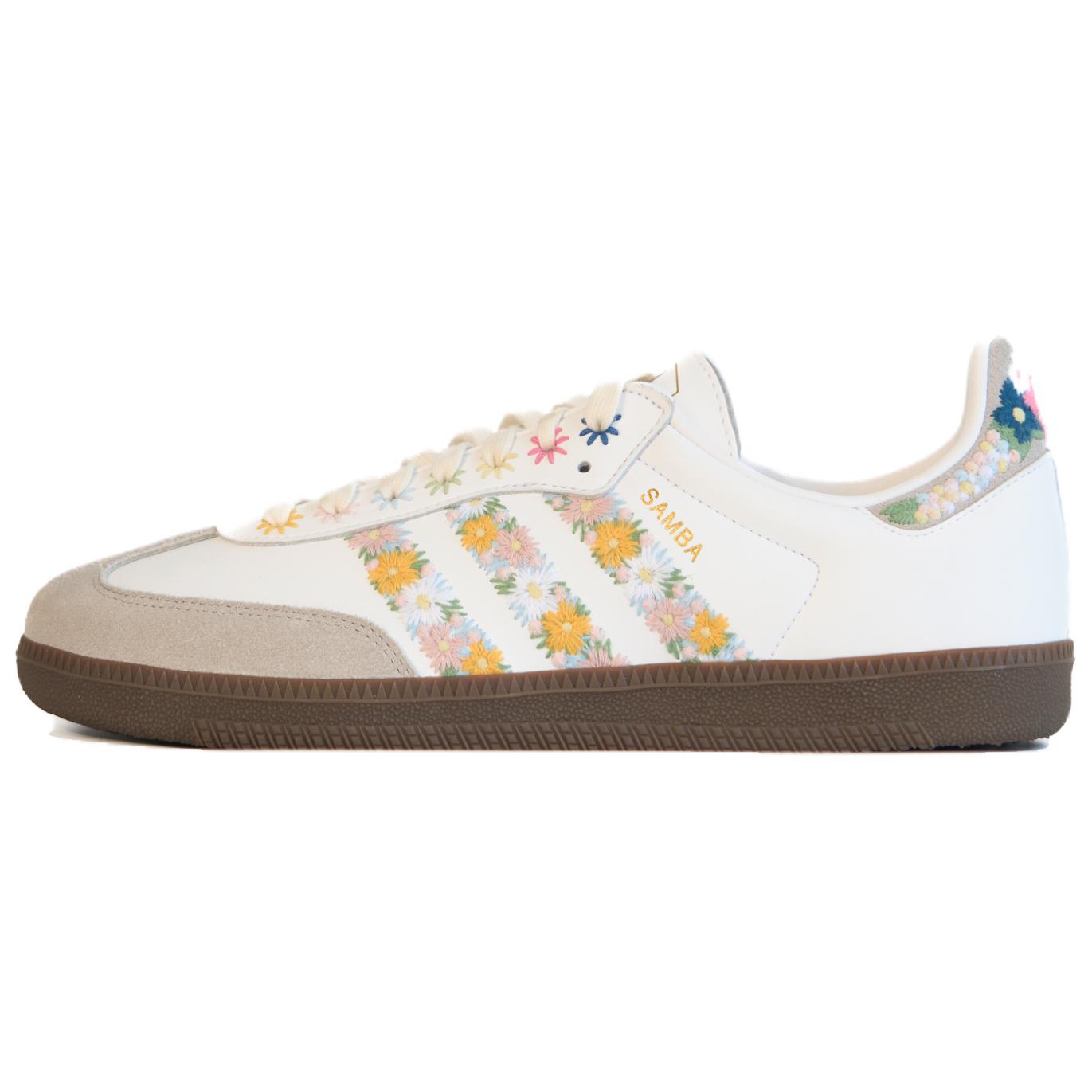 Adidas Originals X Juice Samba Og Floral Fresh Summer Limited Langlebige Low-Top Sneakers Unisex Sneakers Weiß HQ5155 40