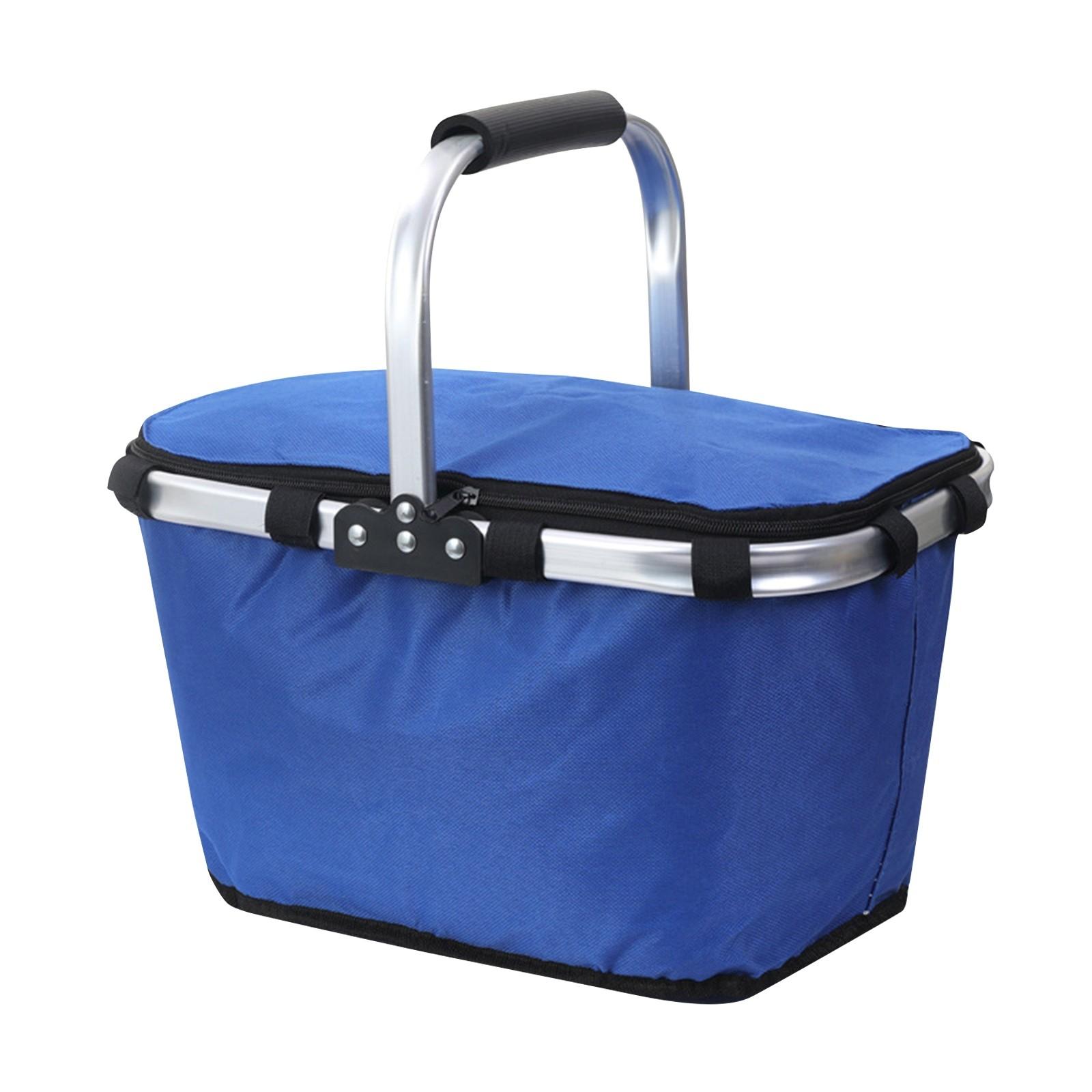 Faltbarer Picknickkorb | Faltbare Einkaufstasche, Marktkorb – Picknick, faltbare, tragbare Einkaufshandtasche, wiederverwendbarer Einkaufskorb, Arbeit, Picknick, Geschenkkorb One Size