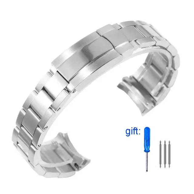 Armbänder für Rolex Oyster Perpetual Datejust DAYTONA SUBMARINER Luxuriöses Herren-Uhrenarmband Edelstahl 904 Stahlarmband 20mm 21mm 21mm silber