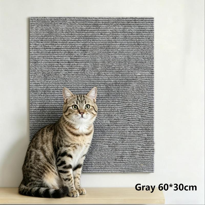 5 Farben Kratzbaum Sofaschoner Katzen Kratzmatte Brettschutz Zuschneidbar Selbstklebend Teppich DIY Katzen Kratzmatte Gray 60x30cm