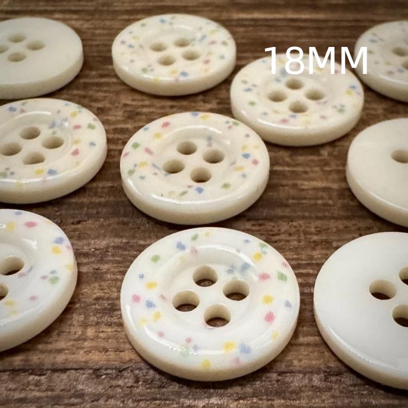 Süße Bunte Gepunktete Knöpfe Genäht Babykleidung Handgemachte Zelte DIY Zubehör Knöpfe 10pcs silber