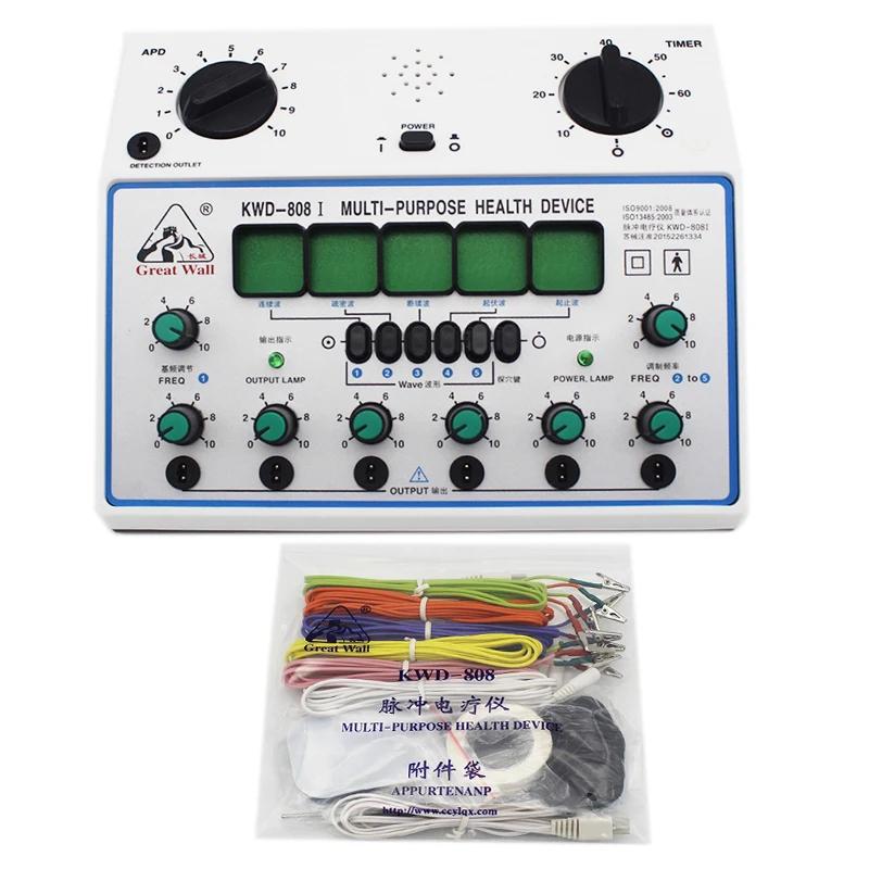 Elektrische Akupunktur Stimulator Maschine Elektrische Nerven Muskel Stimulator 6 Kanäle Ausgang Patch Massagegerät Gesundheitswesen KWD808-I