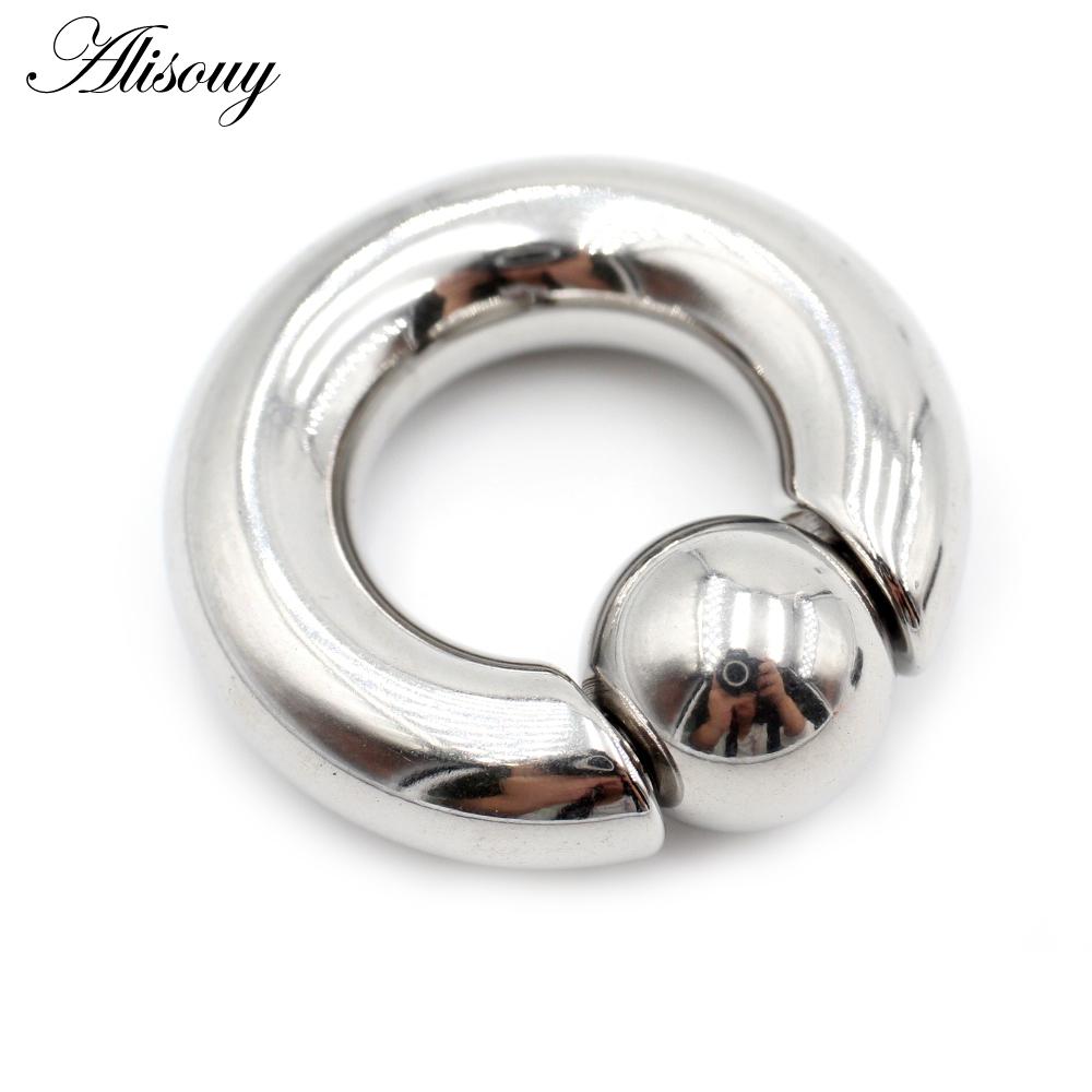 1 Stück Große Größe Edelstahl Klemmkugel-Ohrring BCR Augenbraue Tragus Verschluss Brustwarzenpiercing Lippen Nasenringe Ohrring Piercing Körperschmuck 2mm-8mm-4mm