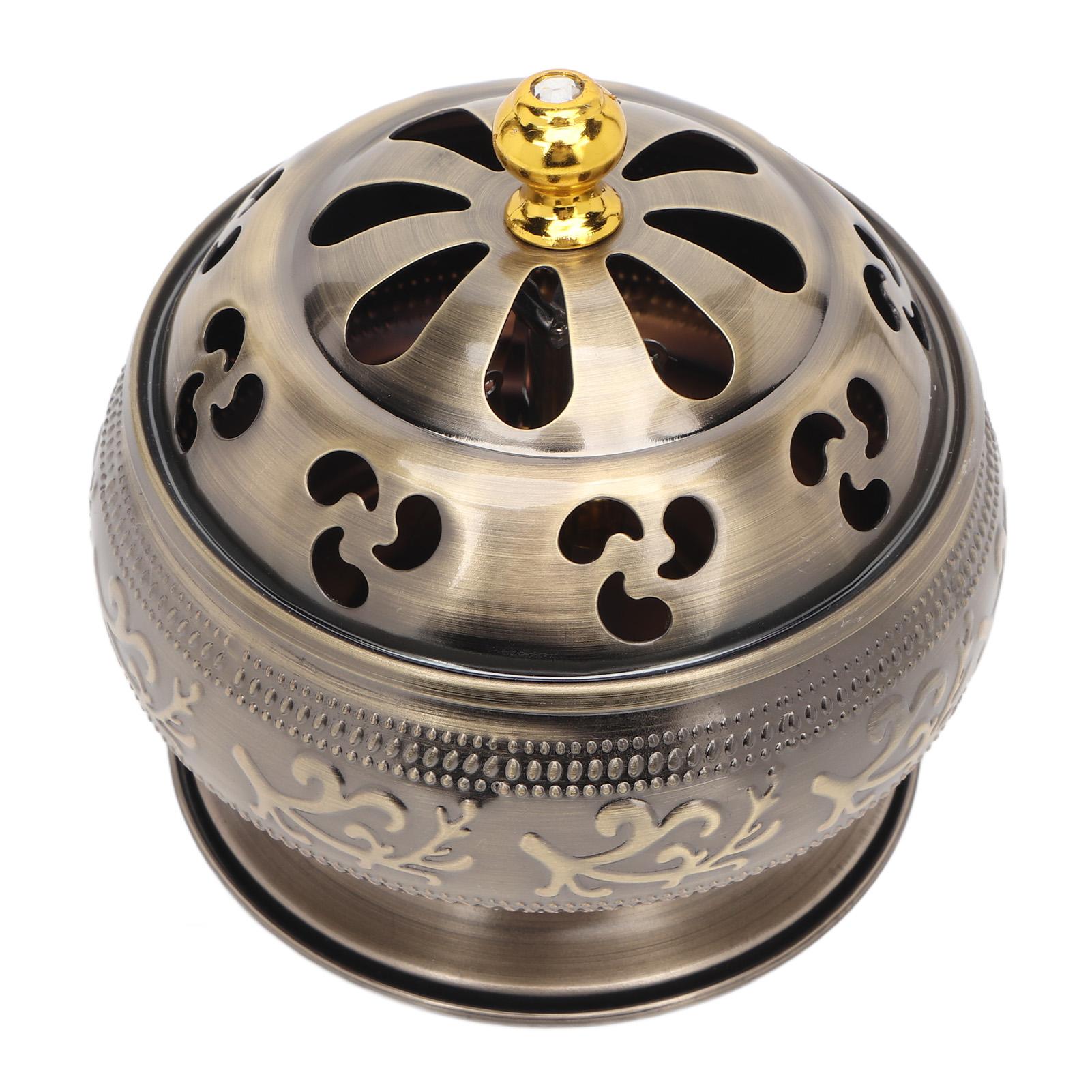 Räuchertopf Bronze 12-Stunden-Modell Legierungsmaterial Einfache Reinigung Dekorativer Metall-Räucherständer