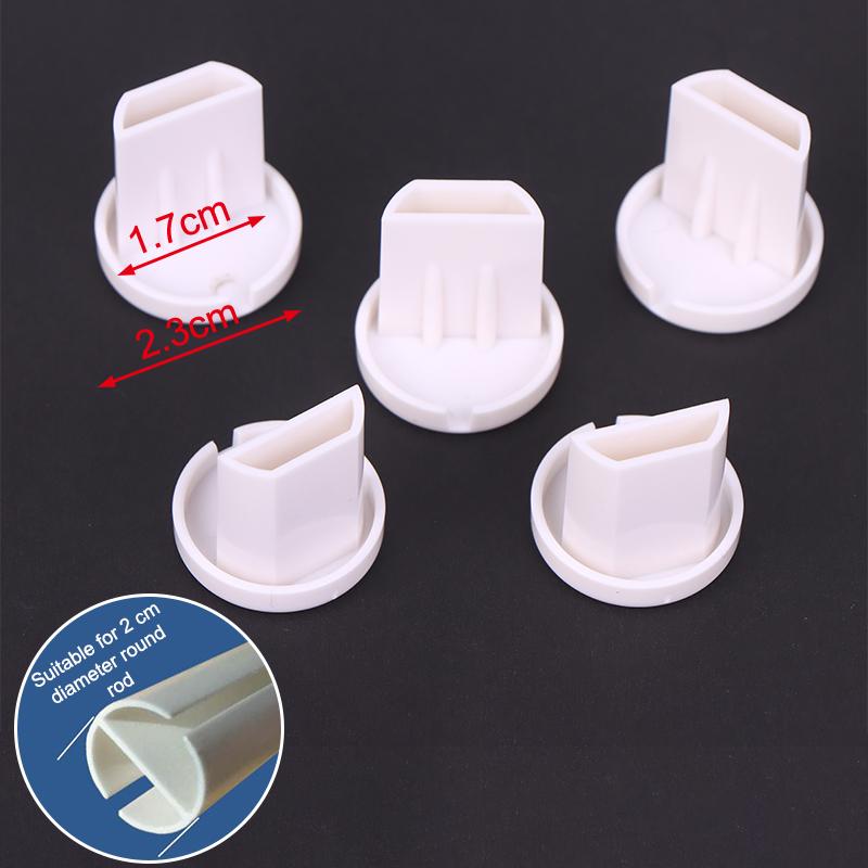 5 Stück Kunststoff-Endkappe für Rollos PVC-Bodenleisten-Dichtstopfen Kappenhülse Anti-Rutsch-Handzug-Vorhangschienen-Zubehör 02 white