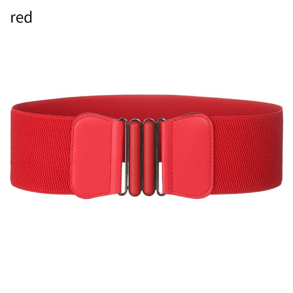 Stretch Casual Korsett Breite Gürtel Elastische Gürtel Bund Taille Gurt rot