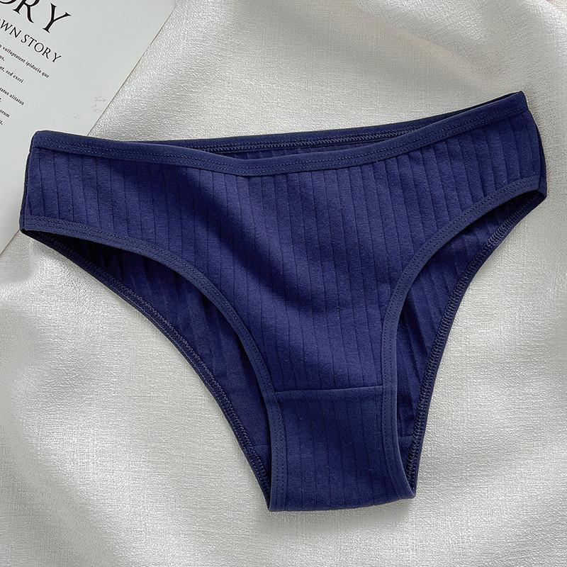 FINETOO Baumwollhöschen für Frauen Slips Damen M-XL Unterhosen Einfarbig Unterwäsche Mädchen Mode Dessous M