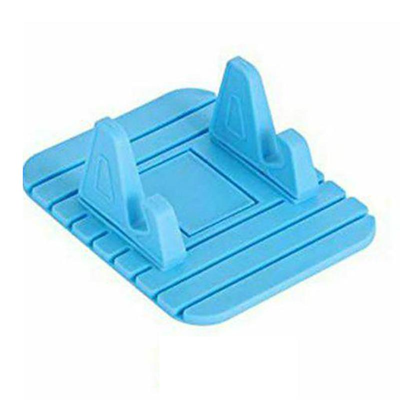 VAORLO Auto Gummi Halter Rutschfeste Ständer Halterung Für Handy Silikon Auto Handy Halter GPS Halter Halterung Für handy blau