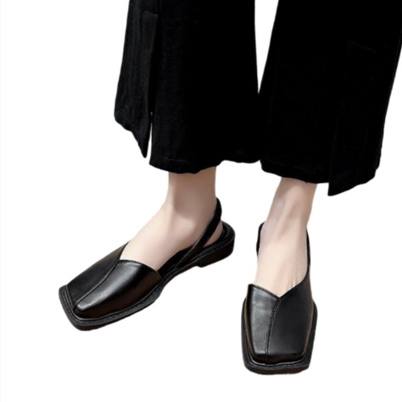 Sommer Square Toe Plissee Elastic Sandalen Mode Damen Hausschuhe Damen Graben Zehensandalen Damen Designer Sandalen 37 schwarz