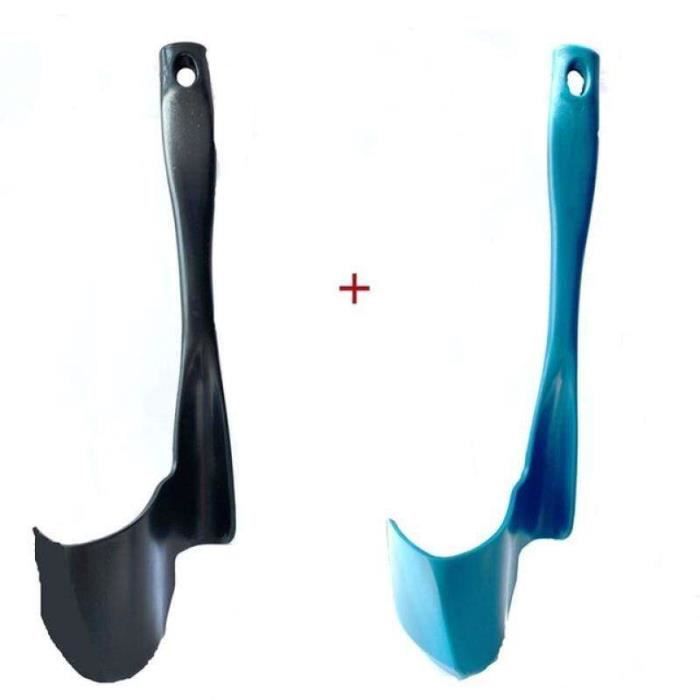 Küchenutensil - Thermomix - GL07456 - Rotationsschaber - 2 Stück - Schwarz und Blau schwarz