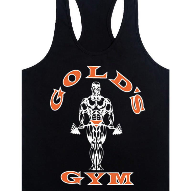 Ärmelloses Tanktop für Herren von Europe Golds, Weste für Bodybuilding und Fitness L schwarz