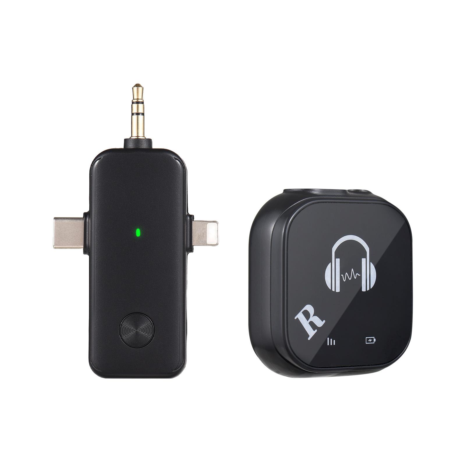 5,8G Wireless In-Ear-Monitor-System Zweikanal-Überwachung IEM-System-Ohrhörer mit 3-in-1 1 Transmitter with 1 Receiver schwarz