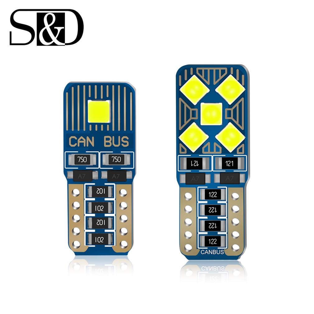 1Pcs T10 W5W Led Canbus WY5W Lampen Fehler Kostenlose 194 168 LED Super Helle Auto Innen Licht Freiheit seite Marker Auto Lampe 12V 2SMD Chips weiß