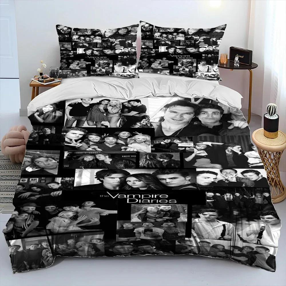 Neue Film The Vampire Diaries Bettwäsche Set Einzel Twin Voll Königin King Size Bett Set Erwachsene Kind Schlafzimmer Bettbezug Set Home textil AU Double 180x210cm
