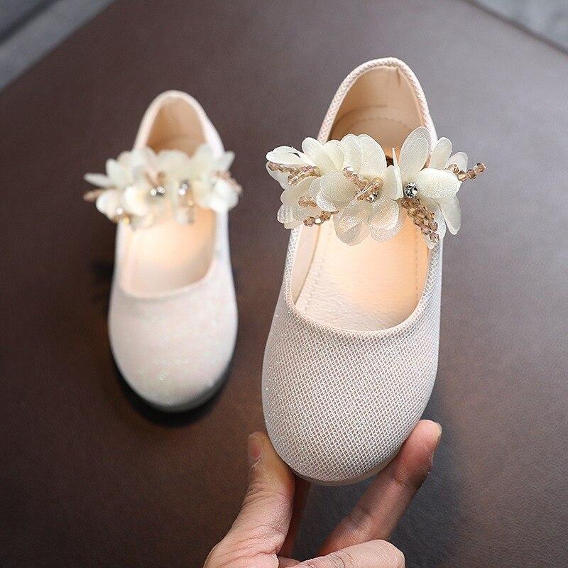 Kinder Leder Mädchen Schuhe Glänzende Blumen Prinzessin Schuhe Für Baby Party Hochzeit Kinder Wohnungen Frühling Sommer Kleid Schuhe 25