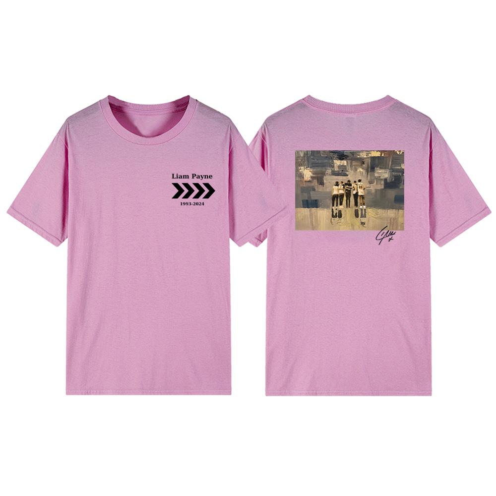 Liam Payne Choose Love T-Shirts Liam Payne Tribut T-Shirt in Erinnerung an Liam Payne Grafik T-Shirts Vintage Kurzarm T-Shirt S rosa