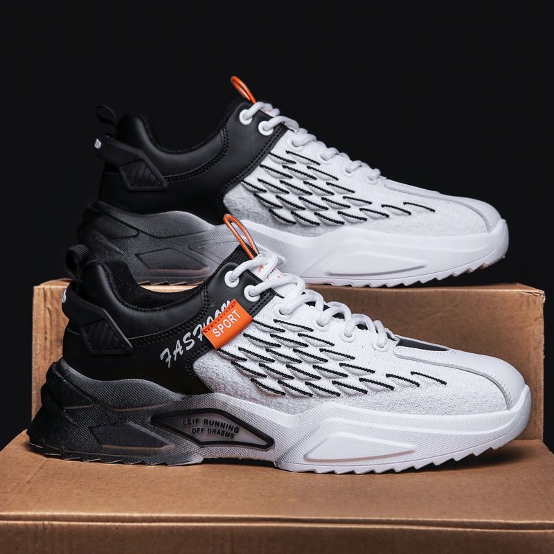 Leichte, atmungsaktive Sommer-Sneakers der Luxusmarke mit Schnürung und Plattform, Tennis-Trainingsschuhe für Männer, Basketballschuh, Tennis Masculino 44 schwarz