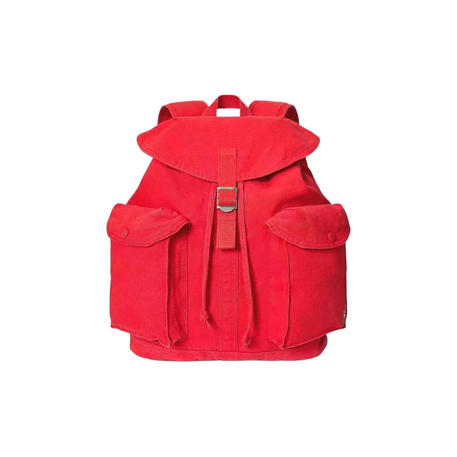 Polo Ralph Lauren Bunter Ikonischer Pony-Stickerei Baumwoll-Rucksack Unisex-Rucksack 4059458810001 Basic Set (Bag+Dust Bag)